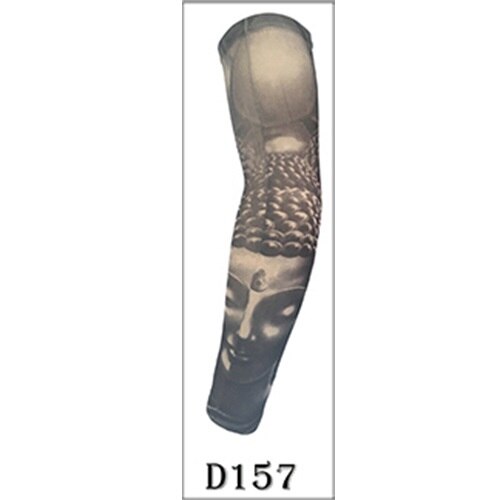 Ismuff unisex sommar utomhus solskydd solskydd skyddskod hög elasticitet andas tatuering tryck arm ärm: D157