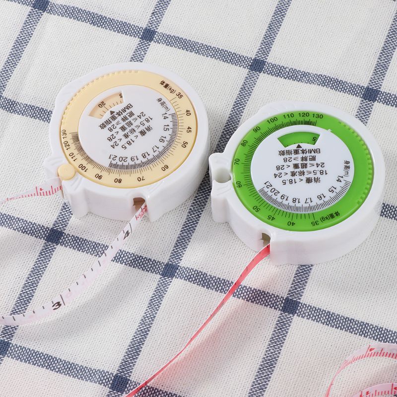 BMI Body Mass Index Retractable Tape 150cm Measure Calculator Diet Weight Loss Tape Measures Tools