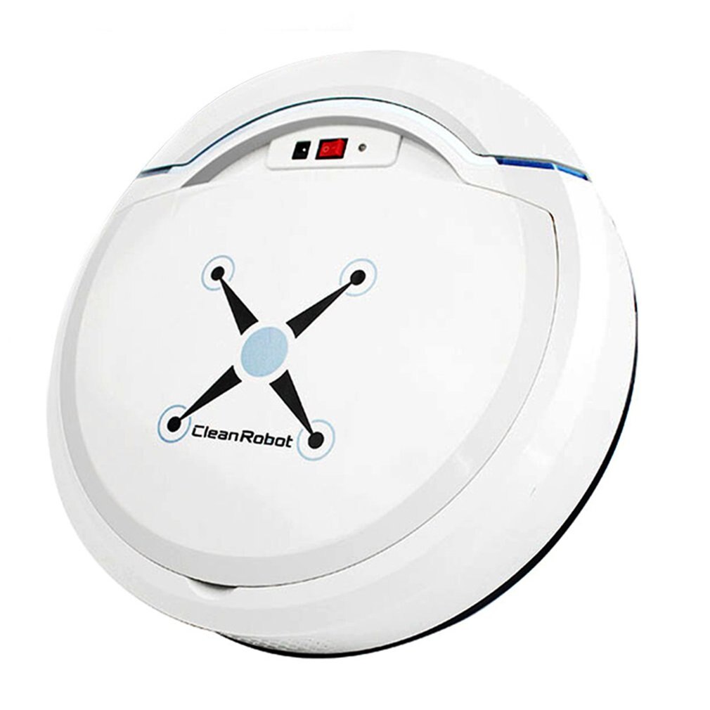 Robot aspirador automático para el hogar, limpiador automático de barrido inteligente para suelo, polvo y pelo, recargable: White