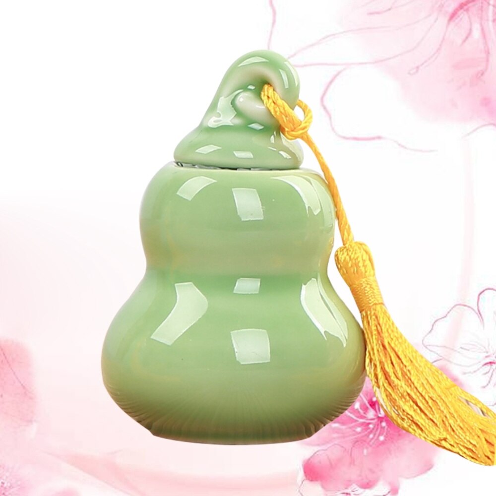 mini ceramiczne naczynie na herbatę słoik gurda kształt butelki Tealeaves garnek na maść w proszku krem): zielony