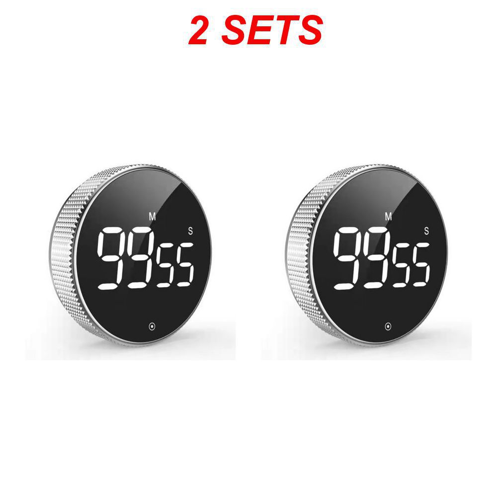 Minuterie de cuisine numérique LED, chronomètre d'étude, électronique magnétique, compte à rebours, horloge, rappel mécanique, alarme, Gadget de cuisine: green
