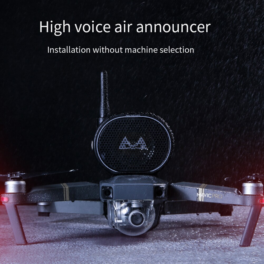 Drone megafon reservedele universal usb opladning fjernbetjening udsendelse mini bærbar nem installation trådløs højttaler højt