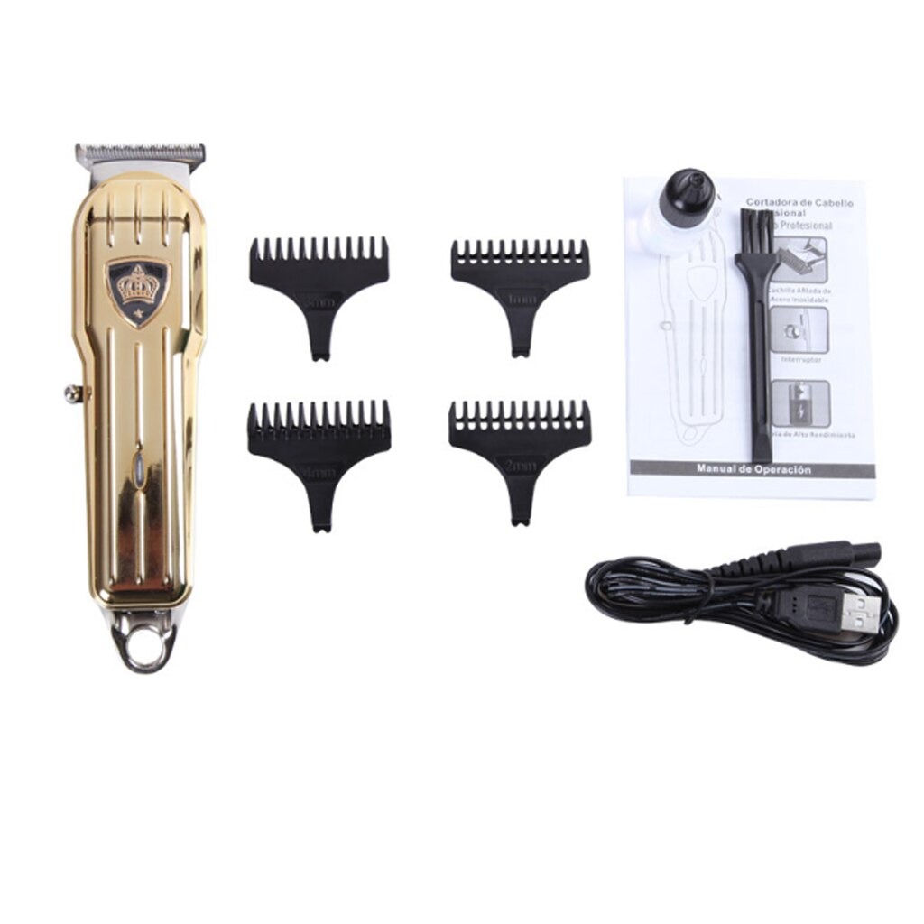 Draadloze tondeuseset, trimmer, haarknipset met / 4 geleidekammen en borstel