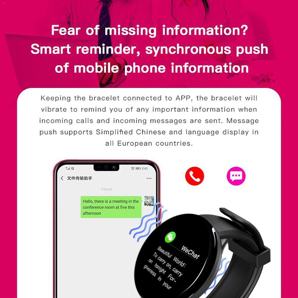 Reloj inteligente BluetoothSmart barato para Android / IOS IPhones pantalla táctil impermeable deportes salud reloj de pulsera inteligente para mujeres