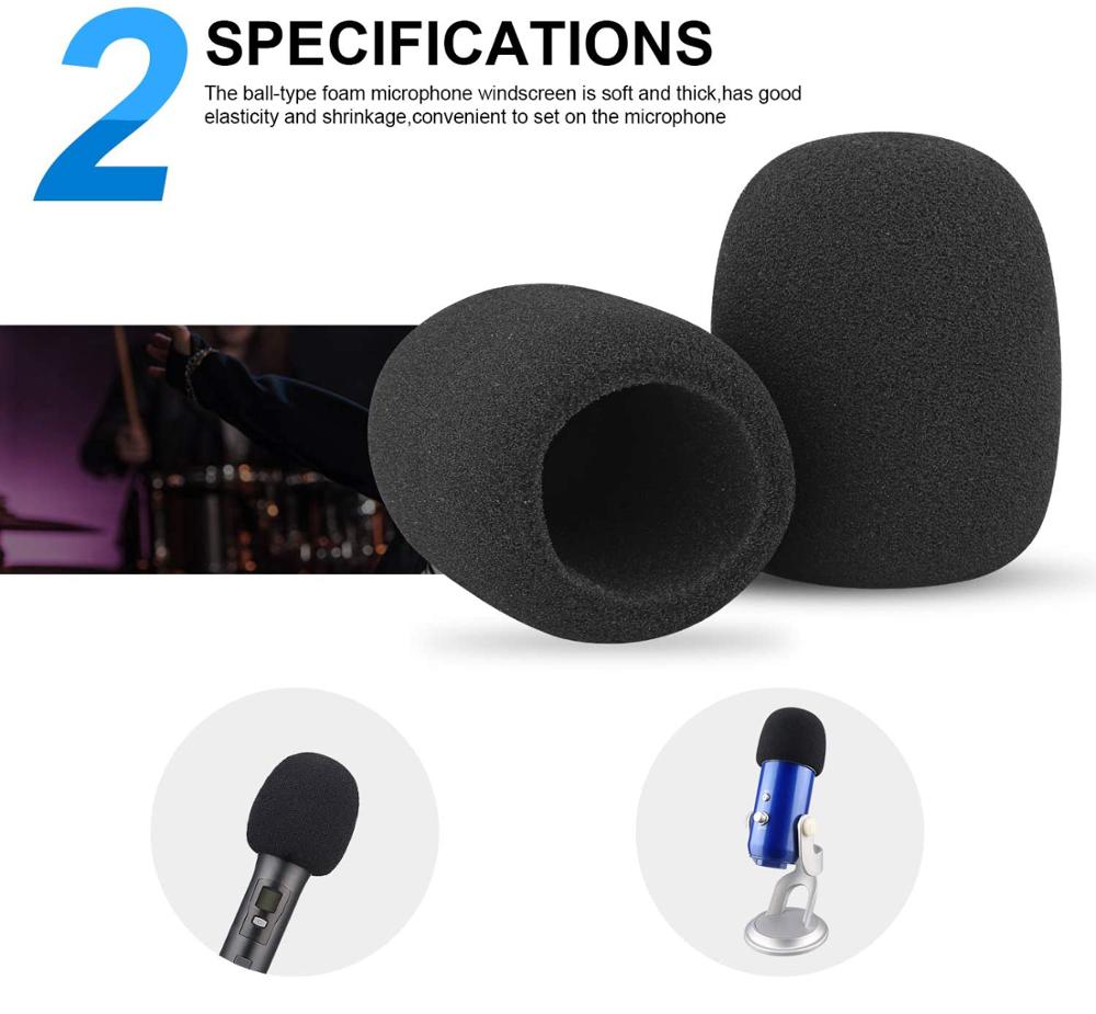 Microphone Foam Case Thicken Mic Cover Sponge Studio WindScreen Protective Grill Shield Microphone Cap foam Cover