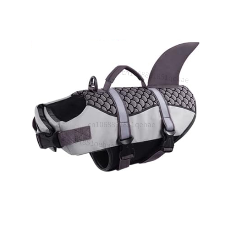 Hond Haai Reddingsvest Ripstop Hondenzwemvest voor Zwemmen Varen Reflecterend Hondenzwemvest Drijvend Vest met reddingshandvat: M / green