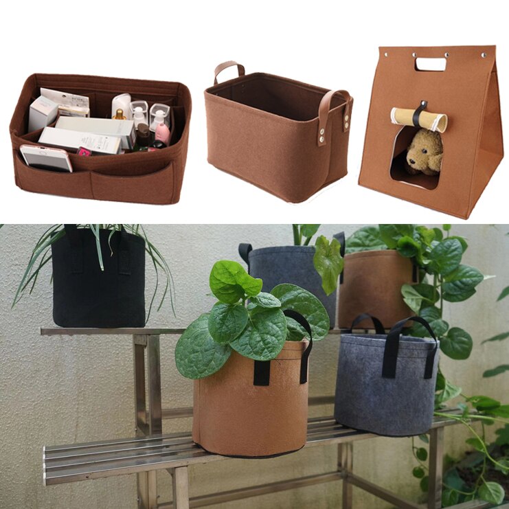 Tela de fieltro marrón de 45x90cm y 5mm, tejido grueso y duro no tejido para costura de artesanía para el hogar y guardería