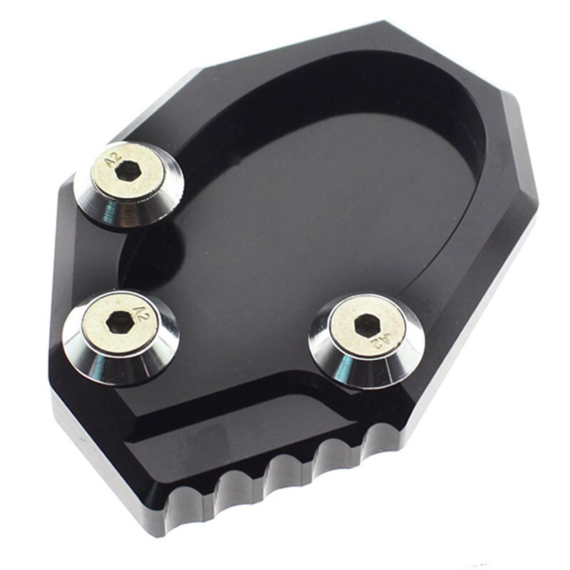 KIMISS Motorrad Kickstand Pad, CNC Kickstand Seitenständer Vergrößerer Extension Pad für/KLE 650 2015-2018, Aluminiumlegierung und Edelstahl KIMISS Motorrad Kickstand Pad, CNC Kickstand Seitenständer Vergrößerer Extension Pad für/KLE 650 2015-2018, Aluminiumlegierung und Edelstahl