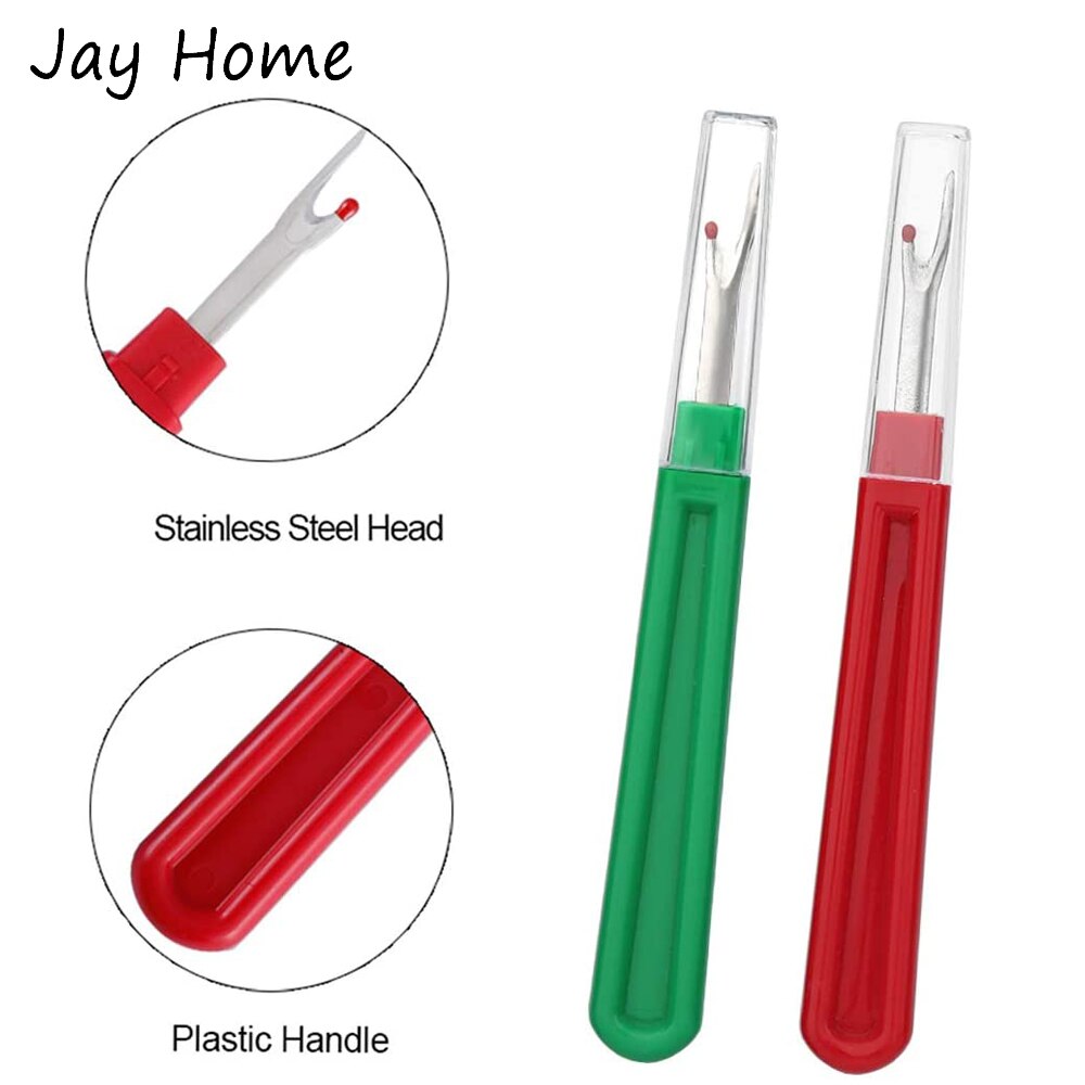 2PCS Sewing Seam Ripper Kit Stitch Unpicker Thread Cutter Tool with Trimming Scissor for Sewing Crafting Removing Threads