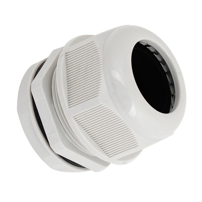 Light Gray Plastic Waterproof Cable Gland Connector SM M40 X 1.5
