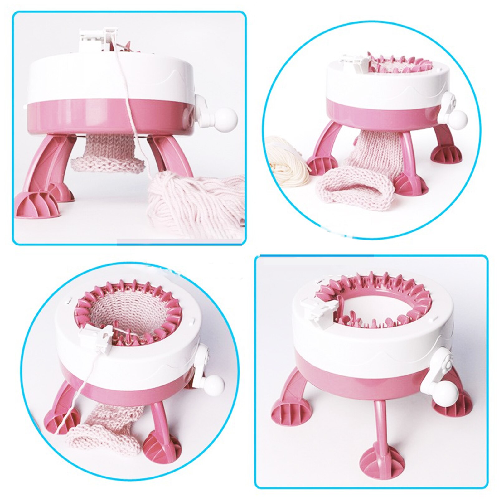 22 igły maszyny dziewiarskie materiał robić szycia akcesoria krosno zestaw robić szycia narzędzia okrągłe robić dzianiny tkactwo DIY nawlekacz