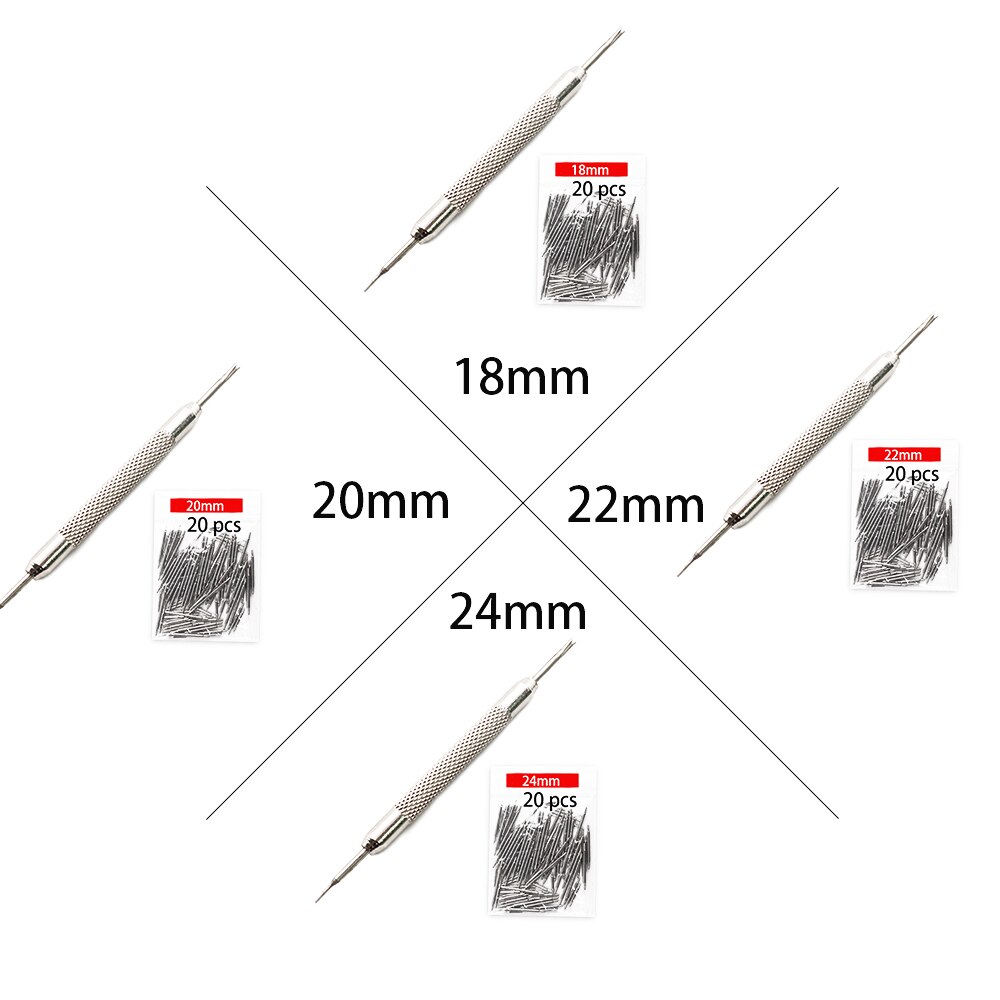 Double-Headed Stainless Steel Watch Band Spring Bar Pins Tool Spring Link Pin Remover For Watch Band