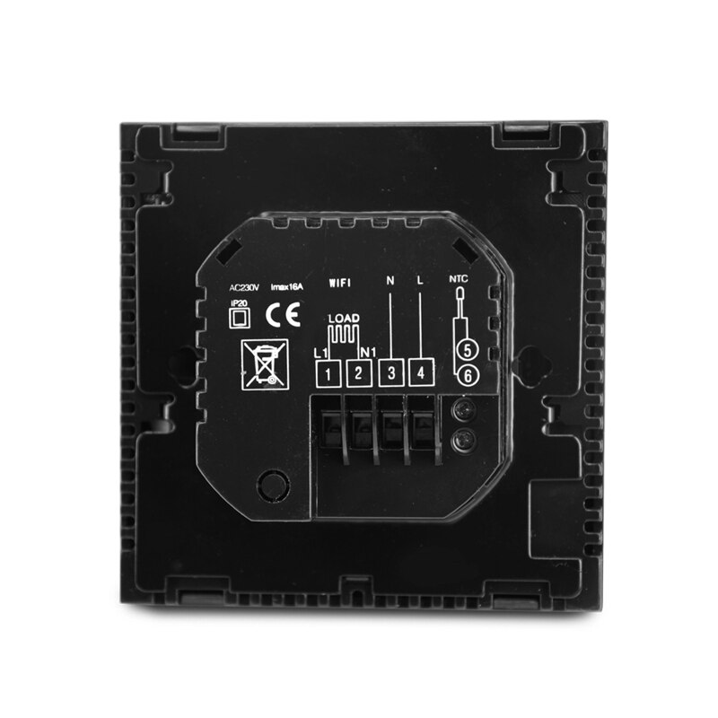 Hy603 -2 wifi fjernbetjening sort elektrisk gulvvarme og infrarødt panel digital wifi termostat