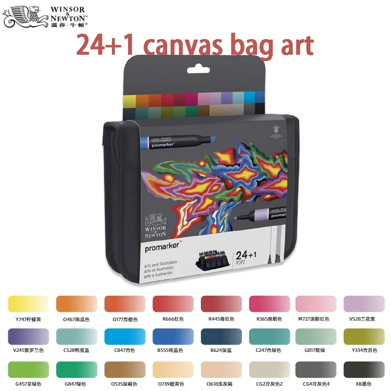 WINSOR & NEWTON Alcohol Based Promarker 6/12/24/48/96 Colors Set Twin/ Double Tip Marker Pens Pro Marker For Artists