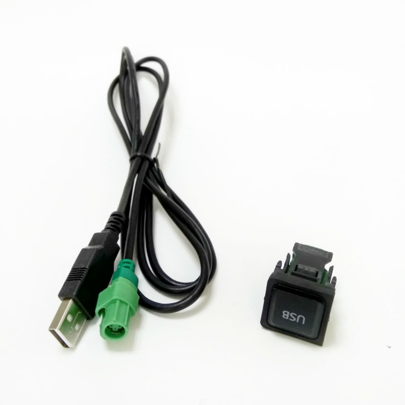 Biurlink Usb Switch Knop Usb Kabel Adapter Voor Volkswagen Cd Speler Radio