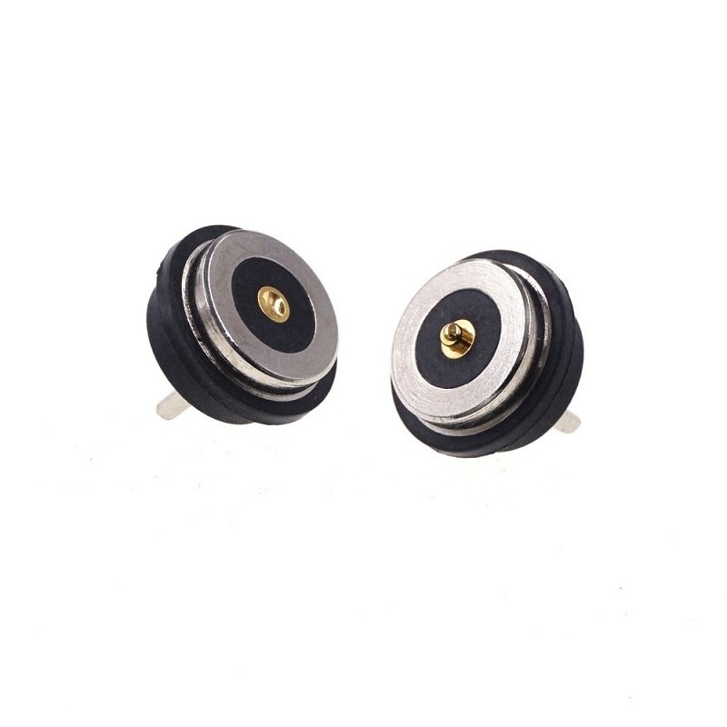 1 Set 8.5MM Diameter Magnetic Pogo Pin Connector Male Female 1 Pole Waterproof IPX7 Pogopin Board to Wire Power Charge 3A: Male Female