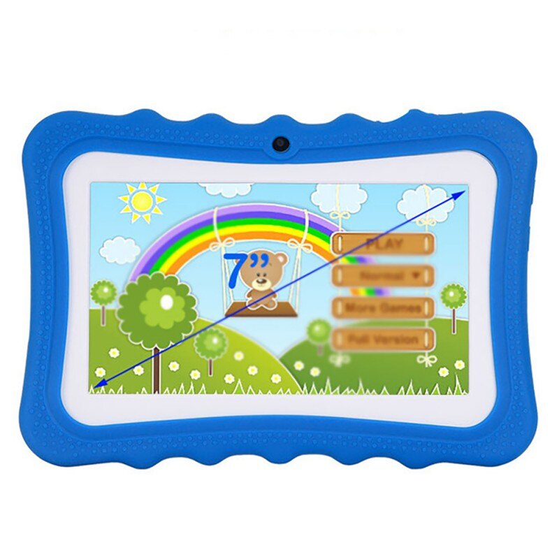 7 Inch Kids Tablet Android Dual Camera Wifi Onderwijs Game Voor Jongens Meisjes Eu Us Plug Muziek Voor kinderen Student: Blue EU PIug