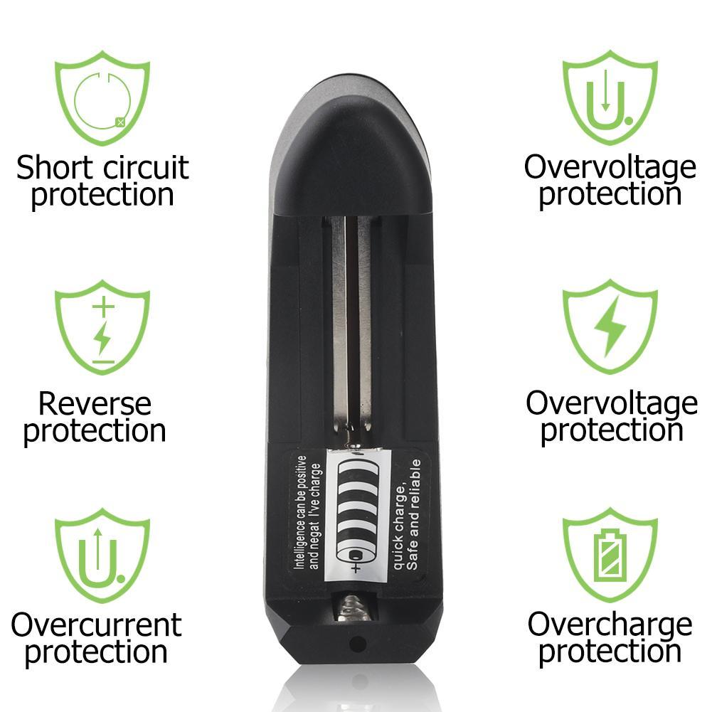 Prise américaine 2 fente voyage chargeur adaptateur 18650 Li-ion batterie Rechargeable