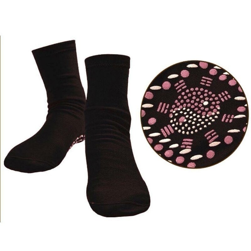 Calcetines magnéticos de turmalina para hombre y mujer, calcetín Unisex de terapia de autocalentamiento