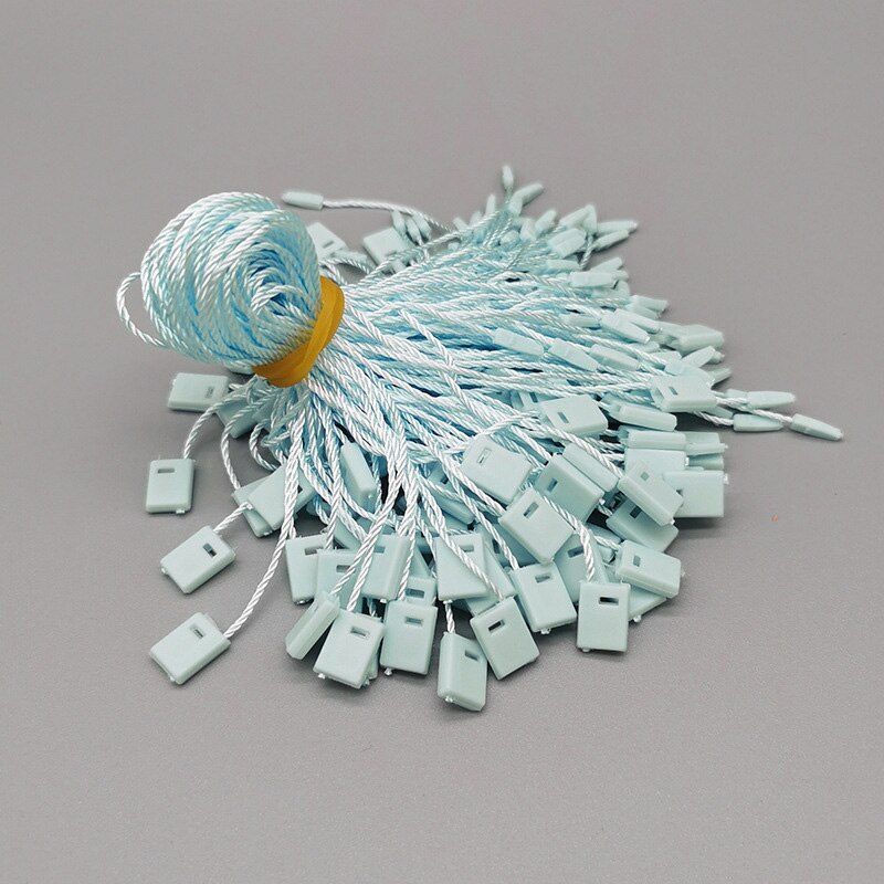 1000pcs Polyester Tag White Beige Black Hang Tag Rope Plastic String Snap Lock Pin Loop Tie Fasteners DIY Clothing Labels: B-11