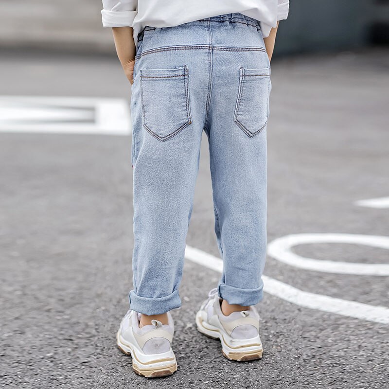 Kids Jeans for Boys Letter Print Baby Boy Denim Trausers Children Boys Denim Pants Infant Jeans Clothing 2-9 Years