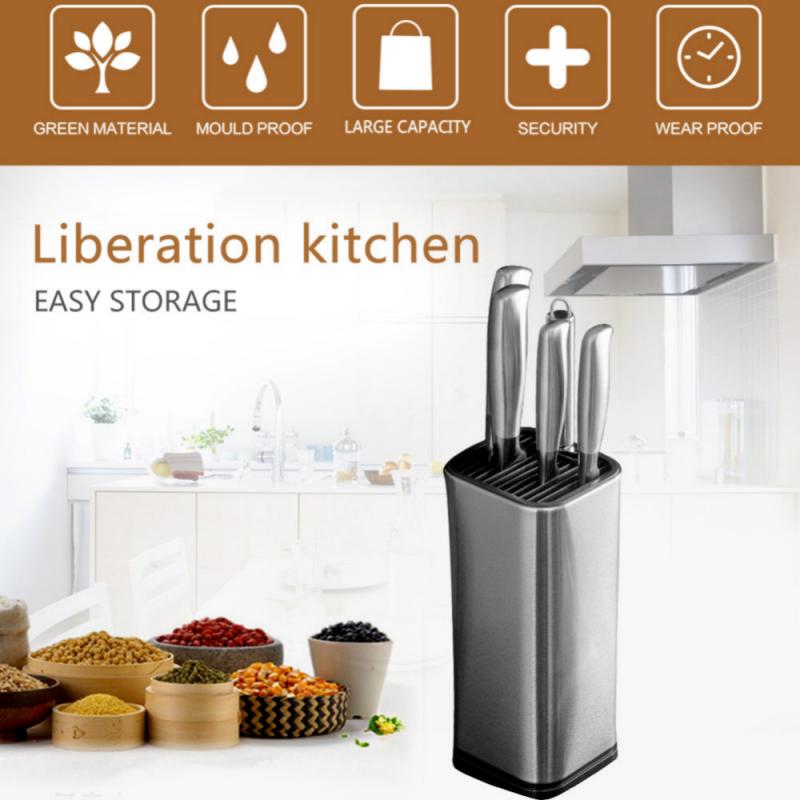 Kinfe Halter 8 "Edelstahl Messer Storage Box Halter Küche Utensil Rack Block Organizer Küche Messer Blöcke Zubehör