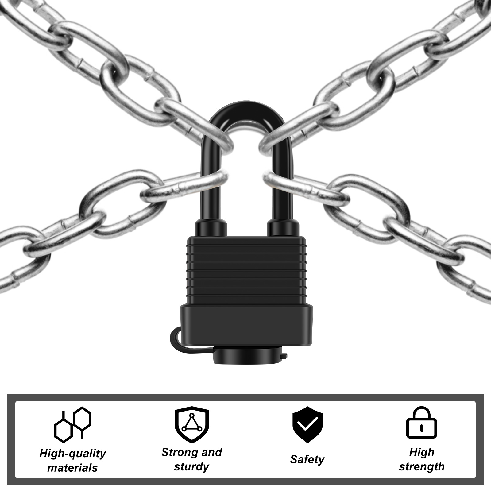 6Pcs Waterproof Padlocks with 12 Steel Keys 1-9/16inch Wide Anti-Theft Laminated Steel Lock Set Safety Padlock Heavy Duty Outdoo