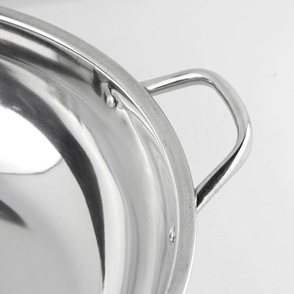 Dual Sided Stainless Steel Pot Hotpot Induction Cooker Gas Stove Compatible Pot Kitchen Cookware Soup Cooking Pot Twin Divided