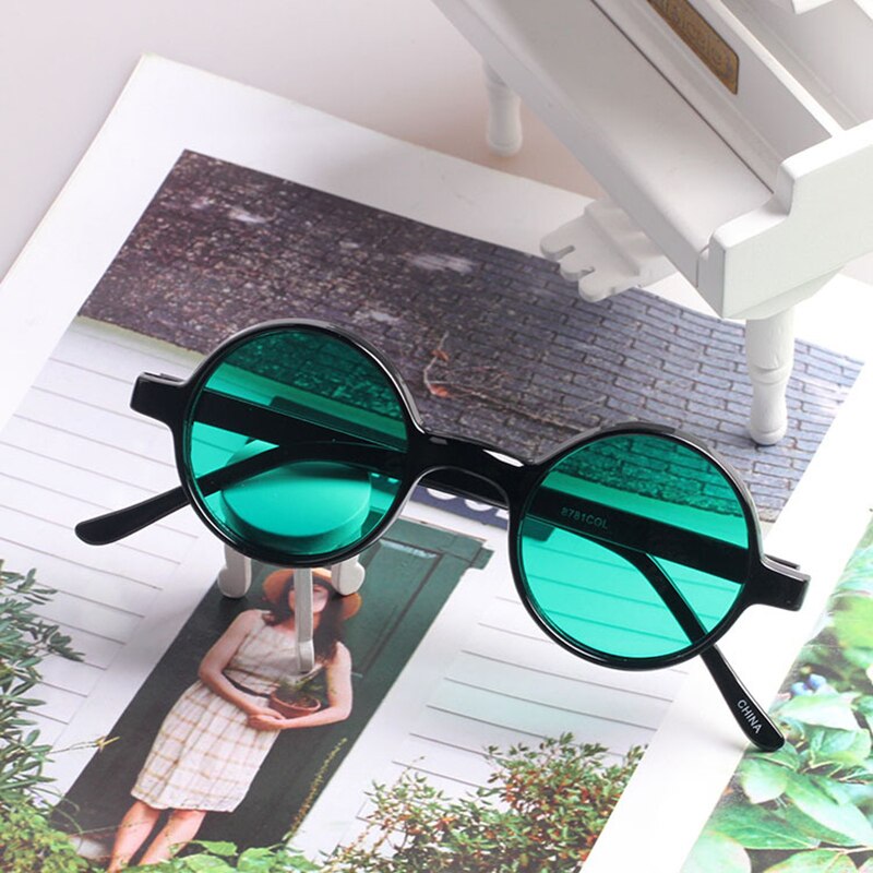 Kleurrijke steampunk ronde zonnebril dames heren geel groen blauw oranje rood zonnebril oculos de sol feminino  uv400