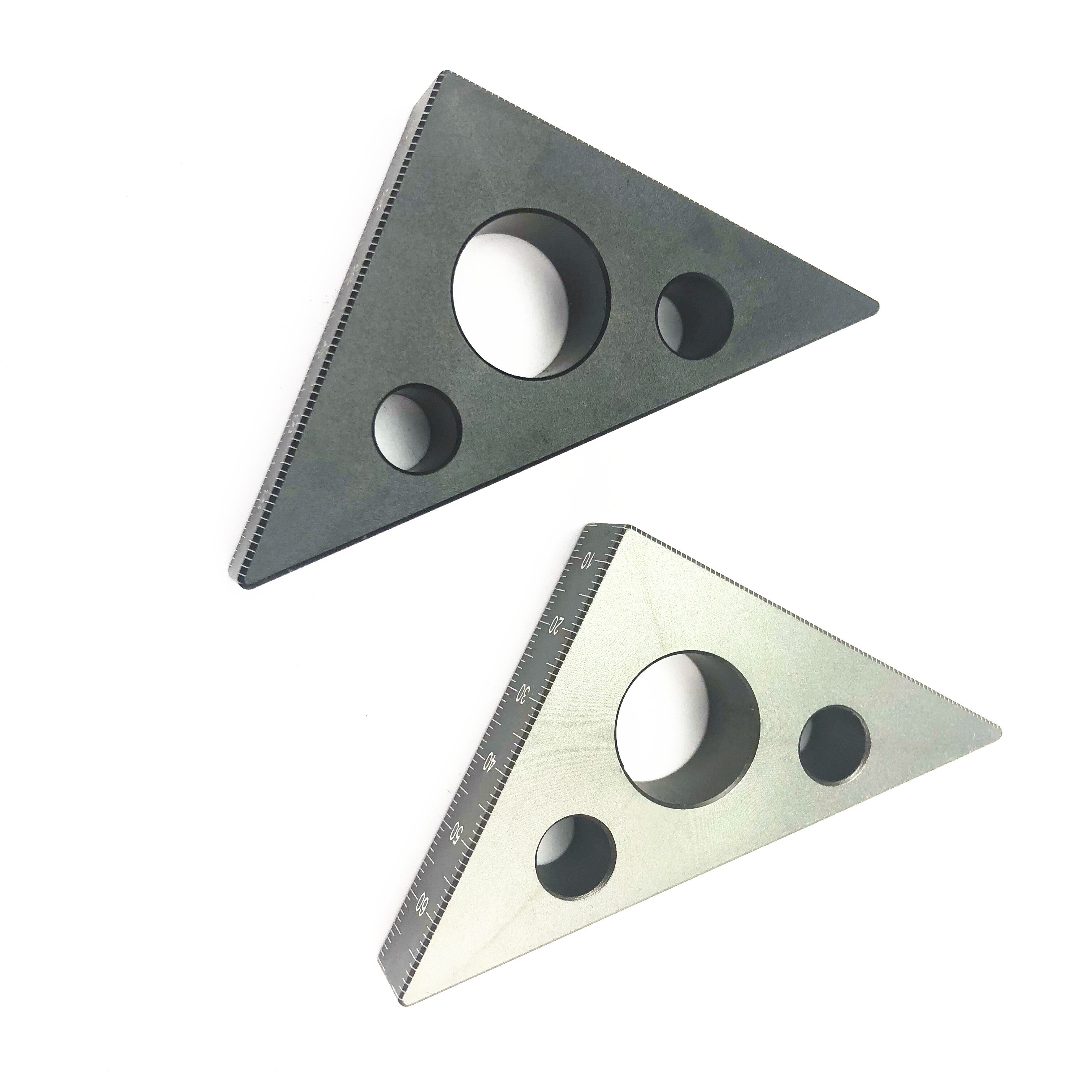 45 Degree Aluminum Alloy Angle Ruler Inch Metric Triangle Ruler Carpenter&#39;s Workshop Woodworking Square Woodworking Tools