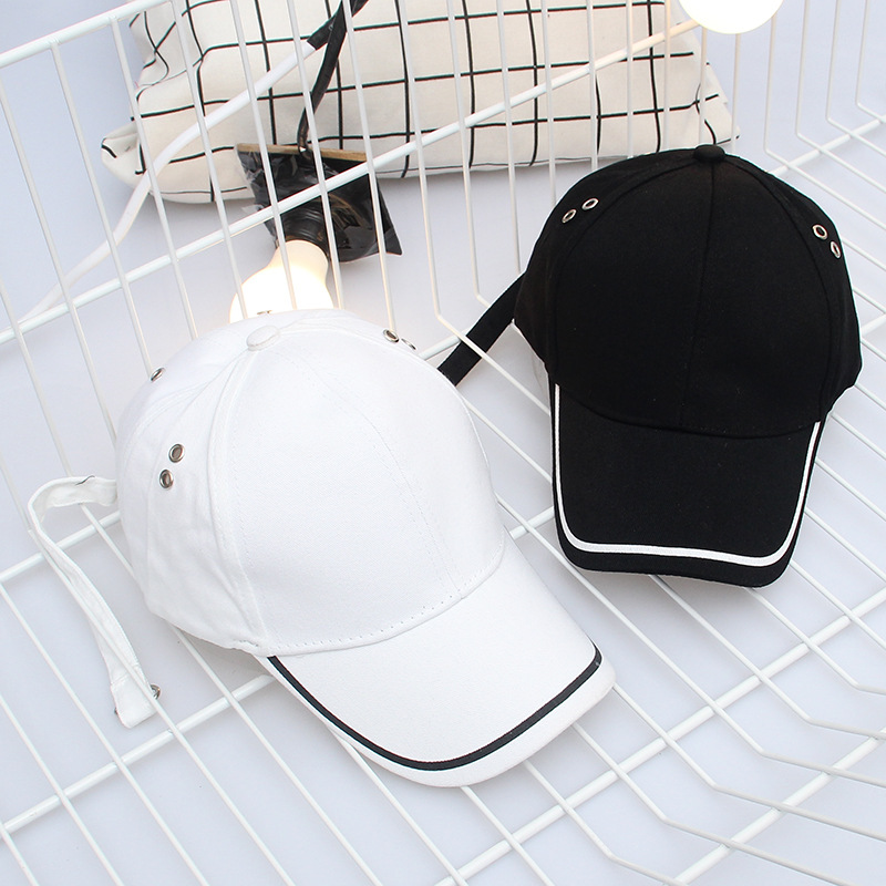 mode lange riem gebogen baseball hoed Mannen en vrouwen Koreaanse mode wilde borduren cap outdoor zonnehoed vrouwen hoed cap