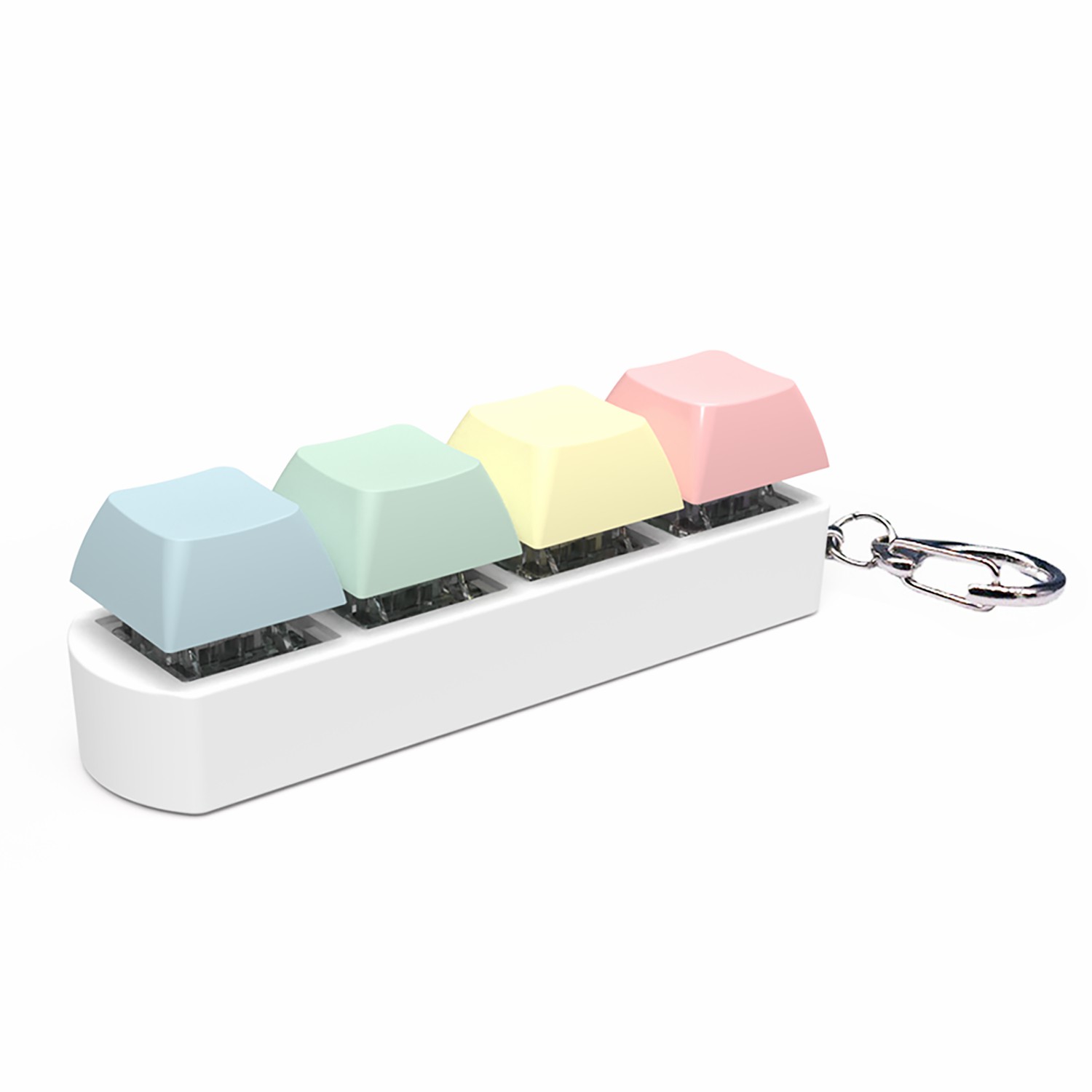 4Keys Mechanical Keyboard Axis Tester Finger Calming Keyborad Button DIY Keycaps Stress Relief Toy Office Decompression Keychain: BROWN