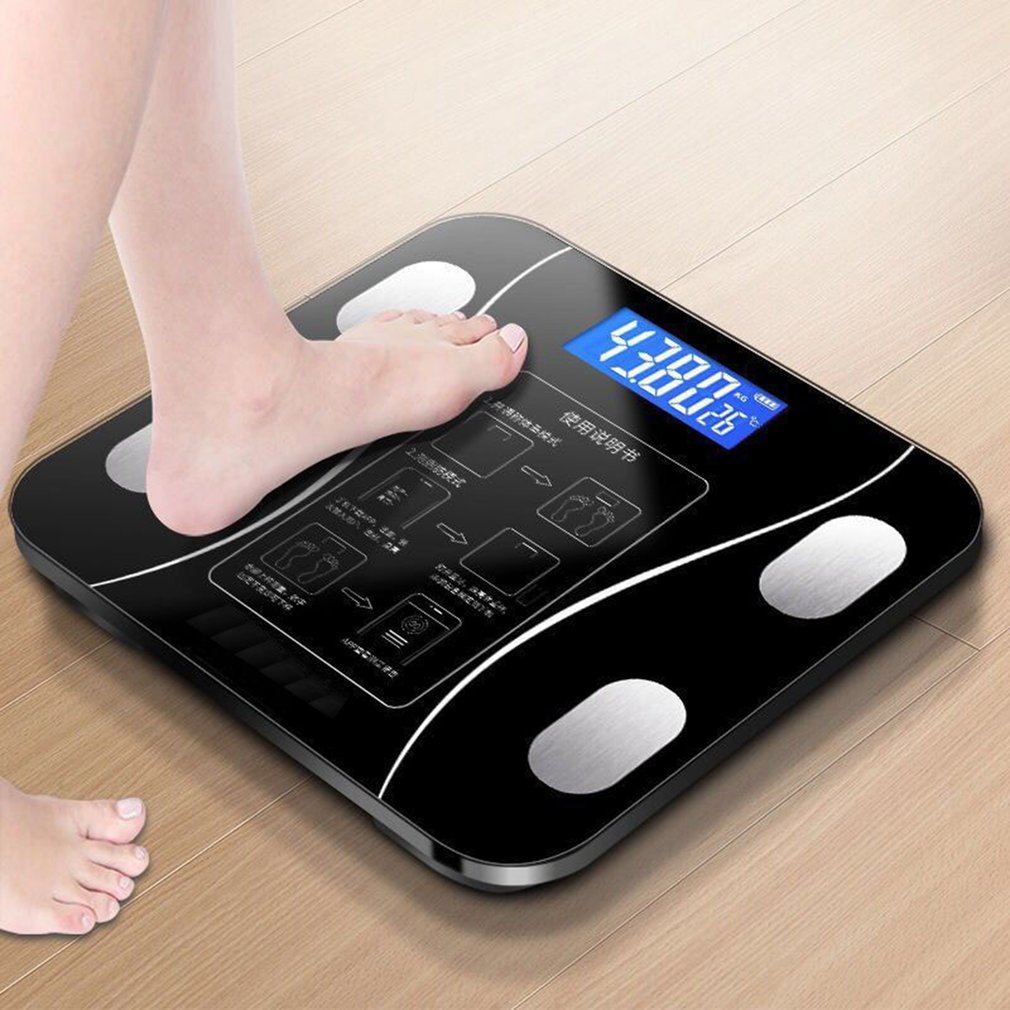 Smart Scale With Wireless Connection Body Weight And Body Weight BMI Body Fat Muscle Mass Water Weight Battery Type