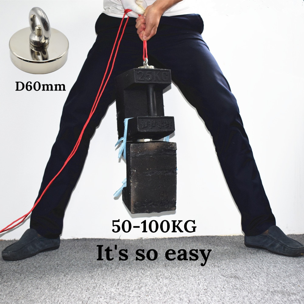 Strong Neodymium magnet super powerful search magnet hook power magnetic fishing magnet salvage permanent NdfeB holder