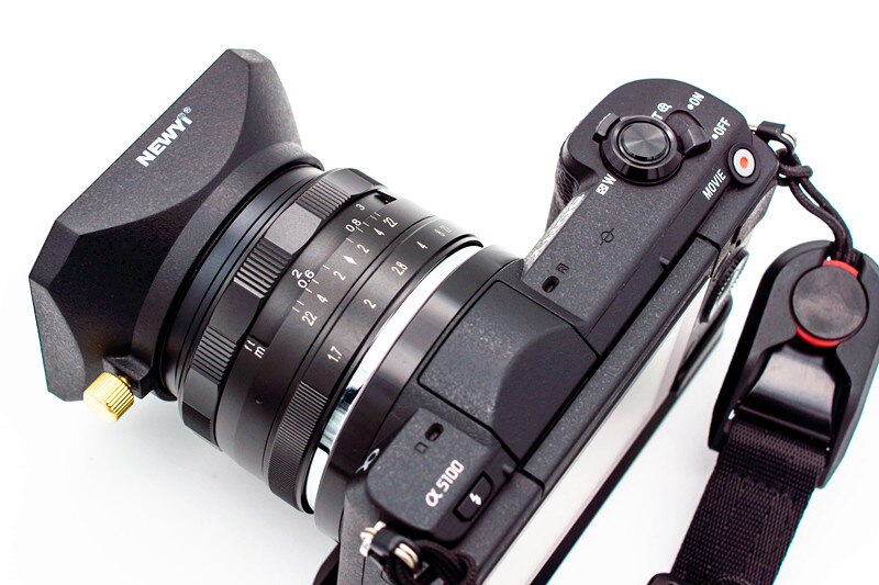 Retro Vierkante Vorm Zonnekap Schroef Mount Voor Sony A6500 A6400 A6300 A6100 A6000 A5100 A5000 NEX-6 NEX-5T NEX-3N 16-50 Mm Lens