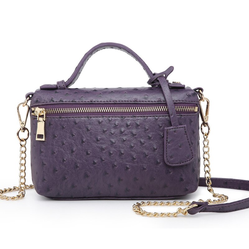 De las mujeres de la amaba de cuero de avestruz embrague bolsas Ins bolso Python bolsa embragues mujeres bolso de de noche: 3793O-Purple