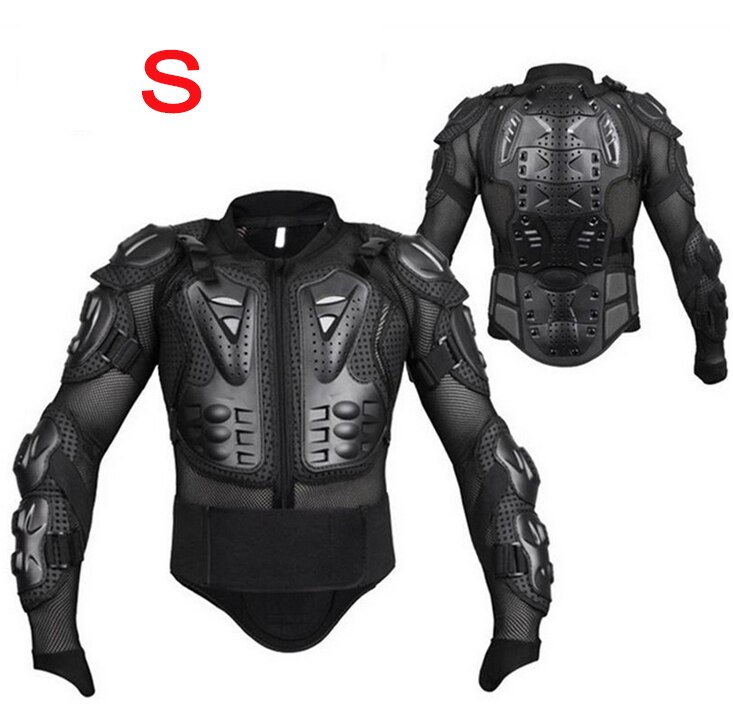 Motorcykel rustning jakke hel krop rustning motorcross racercykel bryst gear beskyttende skulder håndled beskytte moto tilbehør: S