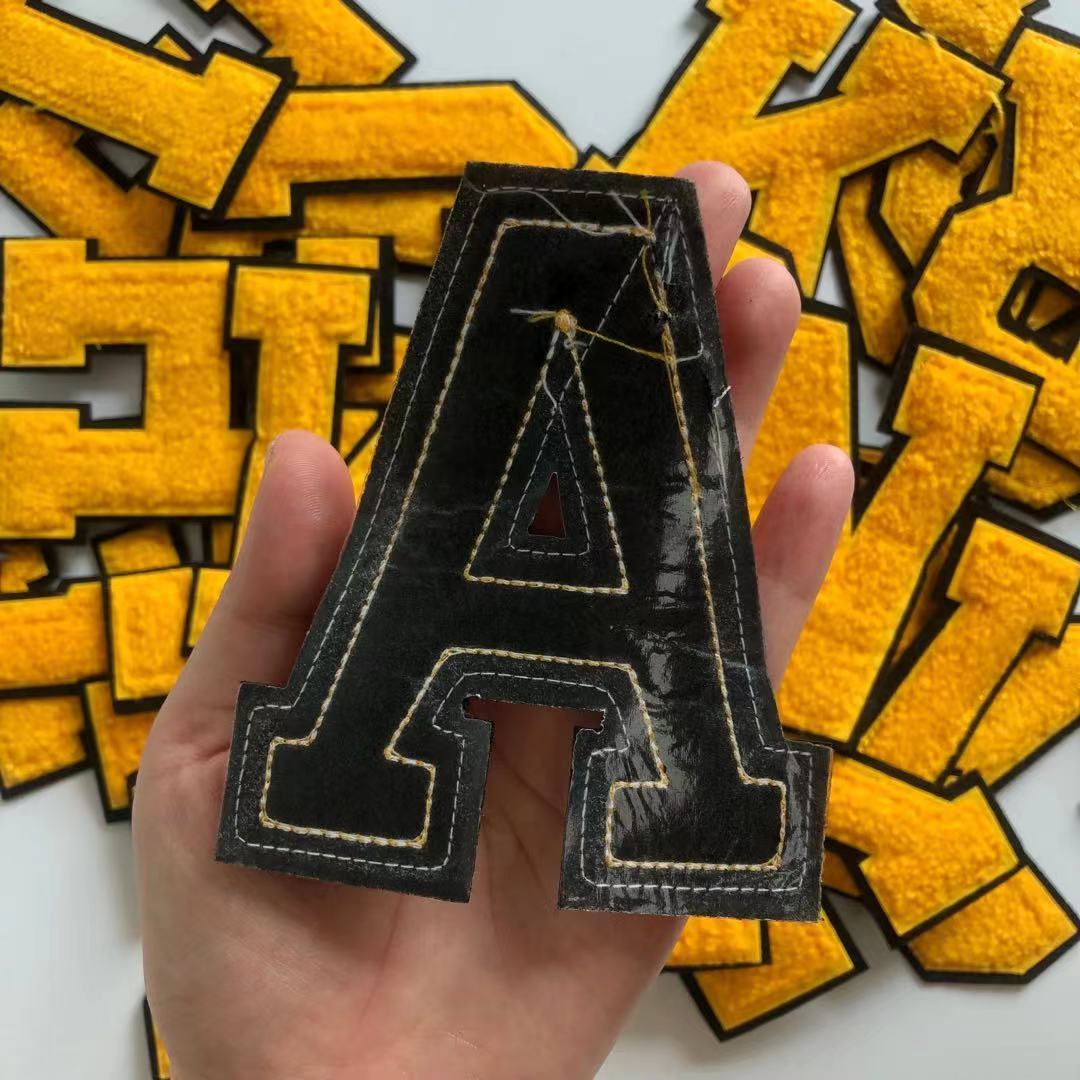 Parches para planchar con letras grandes para ropa, ropa, chaqueta, accesorios para coser, parche con nombre DIY, aplique A ~ Z