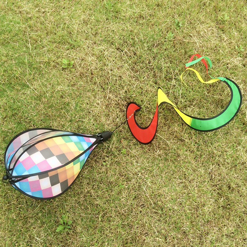 Bunte Netz Windsack Heißer Luft Ballon Wind Spinner Garten Hof Ich bin Freien Dekor Y98D