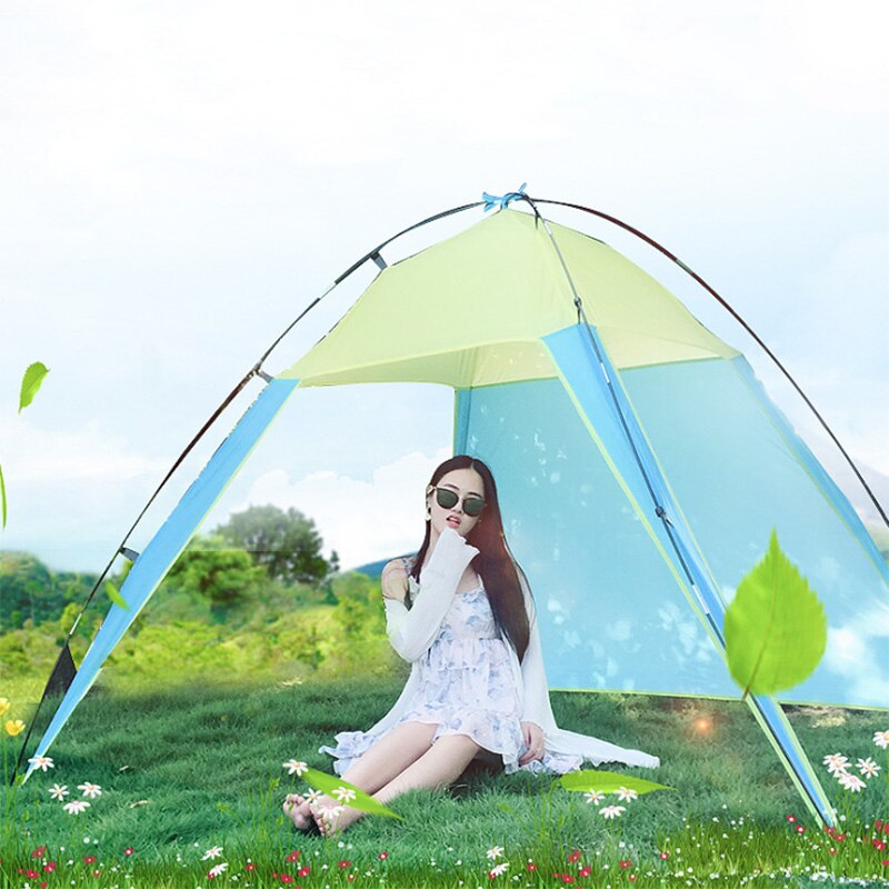 Portable outdoor Camping Beach Tent Fishing Picnic Travel triangle Camping tent UV Protection summer палатка beach accessories