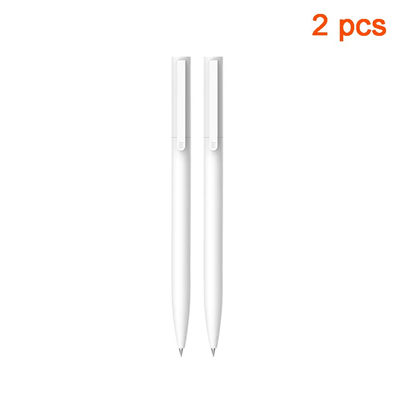 Originele Xiaomi Gel Pen Druk 0.5Mm Ondertekening Premec Glad Zwitserland Refill Mikuni Japan Inkt Zwart Refill: 2 piece