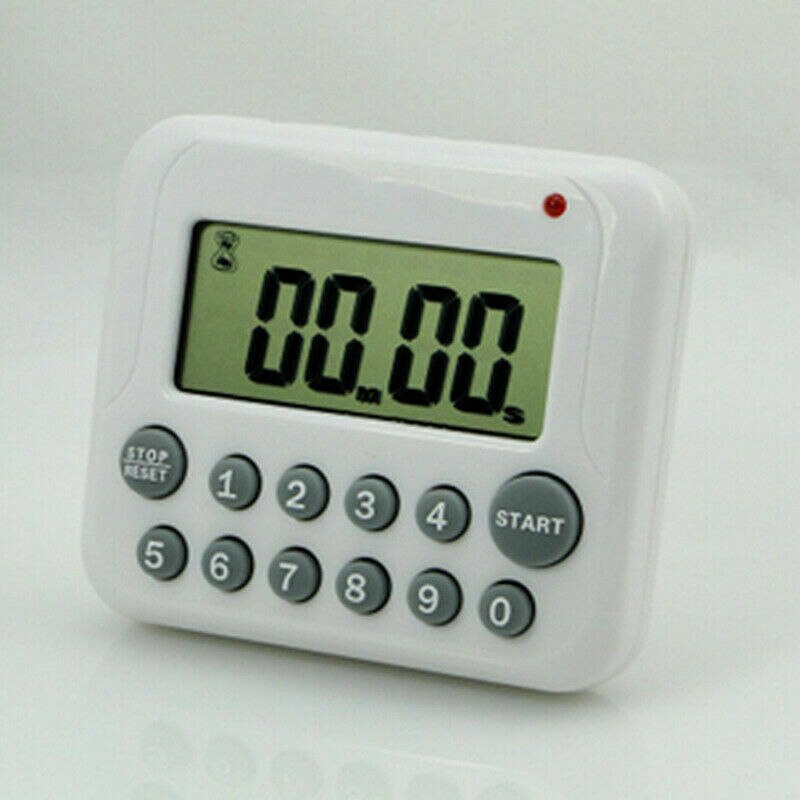 Kitchen LED Digital Screen Timer Gray Button Strictly Control Cooking Baking Time One Minute Countdown Reminder Timer