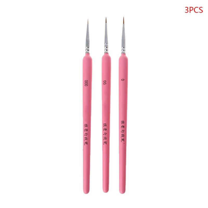 3/10Pcs Professionele Hand Geschilderd Haak Lijn Pen Fijne Tip Aquarel Olieverf: Pink-A