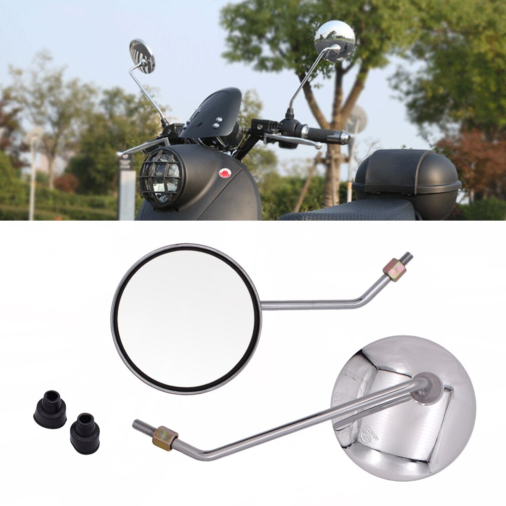 Motorsykkel bakspeil 4.3 tommer krom runde bakspeil til yamaha  xj6 avledning tenere 700 tenere mxt 850 niken gt