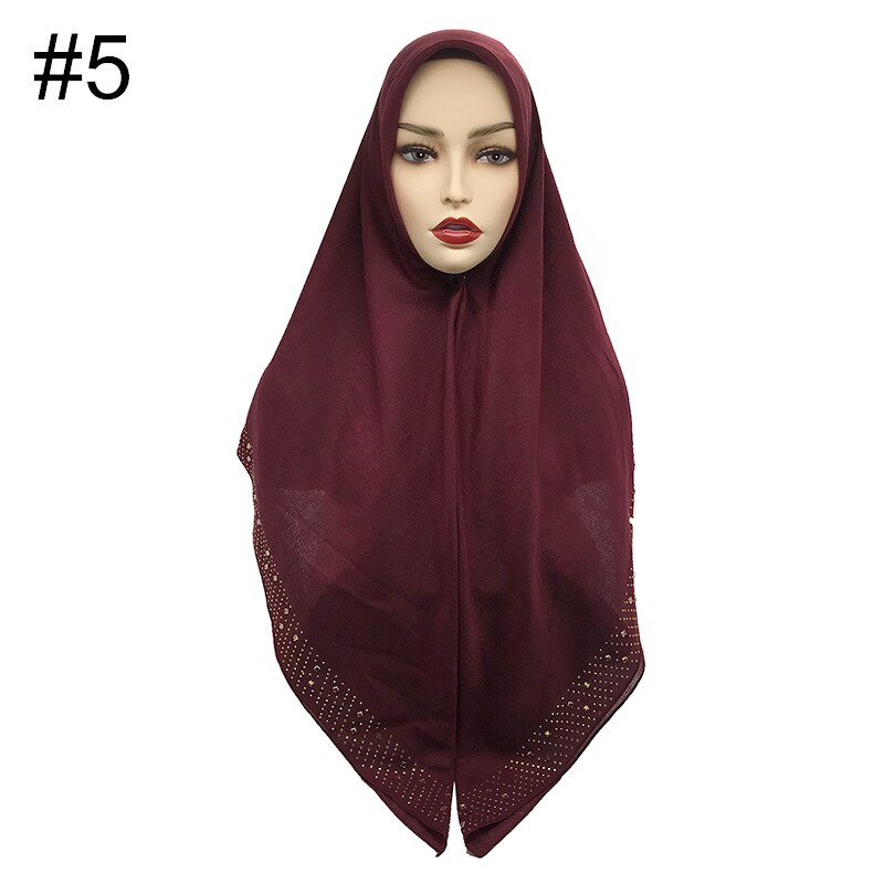 110*110cm damessjaals, effen katoenen sjaal, bufanda mujer hijab sjaal, dames hoofddoek, wikkelsjaal: 5