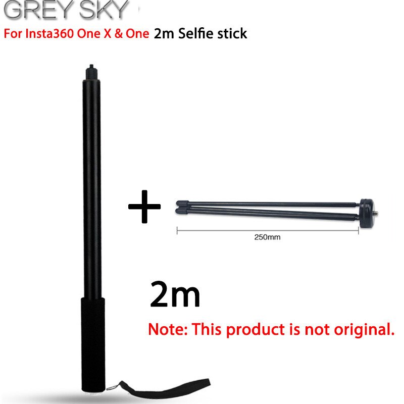 2m panorama teleskopiska stång skumhandtag bullet time stealth selfie stick för insta 360 one x & one 360 vr kameratillbehör: Paket 1