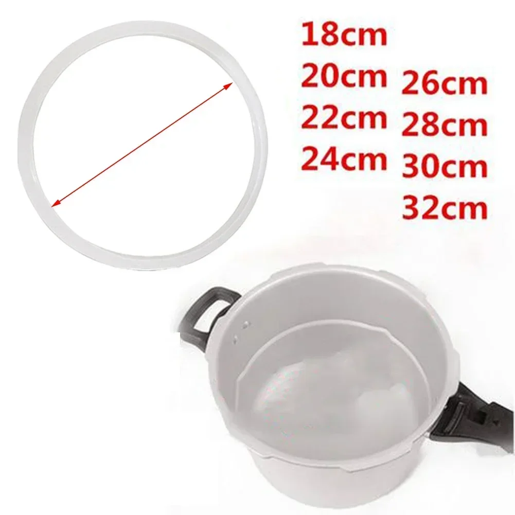 Anneau de cuisson en silicone transparent pour autocuiseur domestique, anneau de remplacement, joint en caoutchouc, accessoires de cuisine, outil de banc, 18 cm-32cm joint cocotte minute