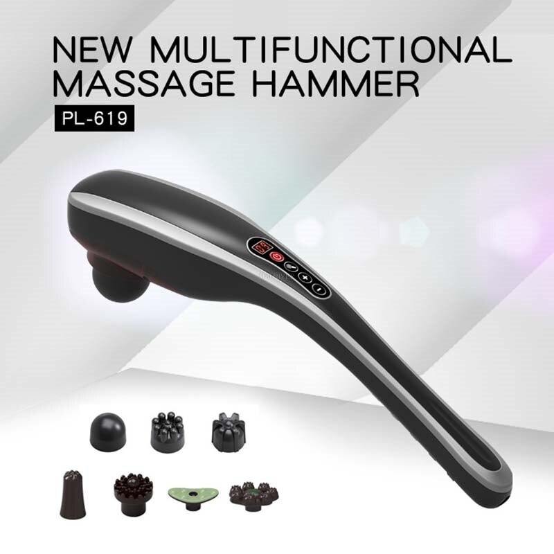 7 In 1 Elektrische Nek Massage Hamer Massage Back Relax Multifunctionele Halswervel Roller Massage Stok