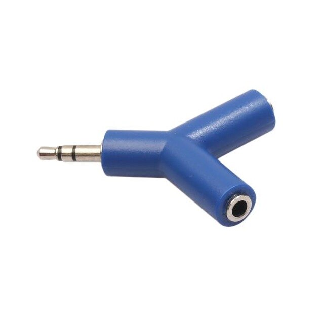 3.5 Mm Stereo Audio Y-Splitter 2 Female Naar 1 Male Kabel Adapter Voor Mobiele Telefoon Oortelefoon Pc laptop Computer: Blauw