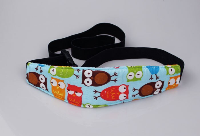 Babyzitje Hoofd Ondersteuning Baby Auto Slaap Klepstandsteller Bevestigingsriem Verstelbare Baby Safty Kussens: owl blue